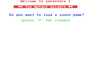 Mutants title screen for Commodore 64